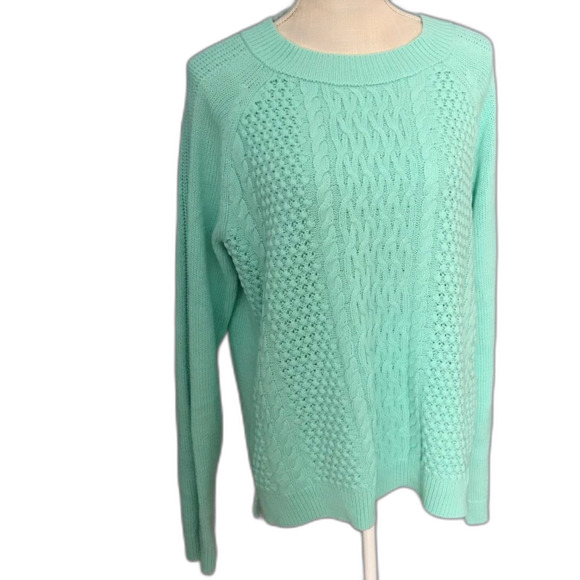 Crown & Ivy Cable Knit Long Sleeve Sweater - Picture 1 of 5